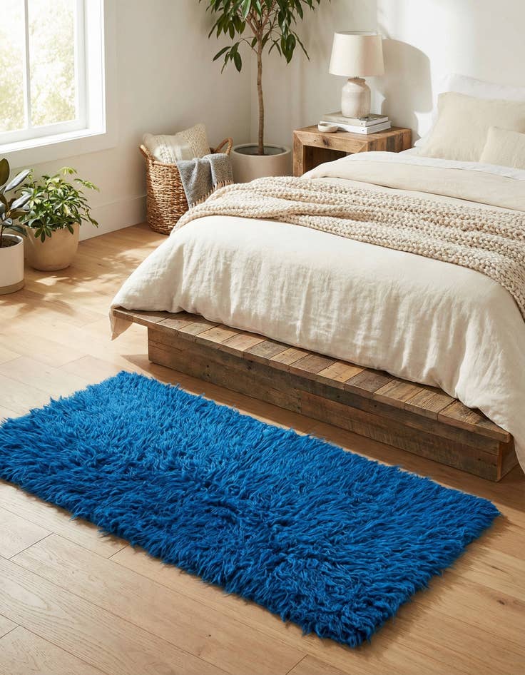 Detail image of 1' 7 x 3' 7  Hand Knotted Moroccan Wool Rug