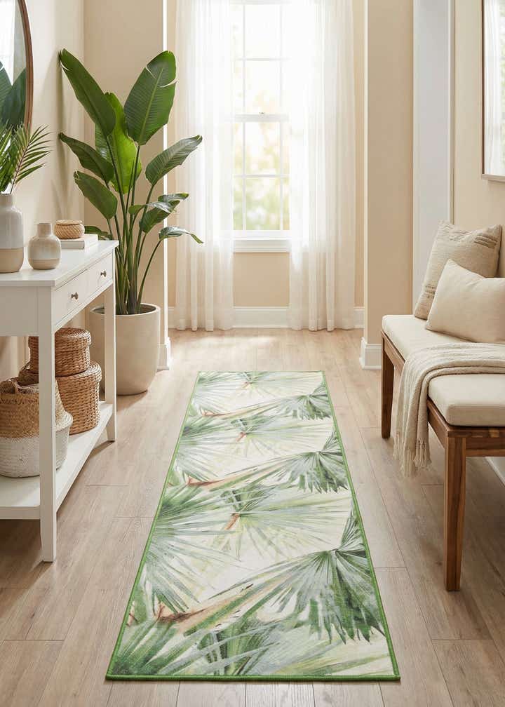 2' x 10' Easy-Clean Jill Zarin Caribbean Indoor / Outdoor Runner Rug
