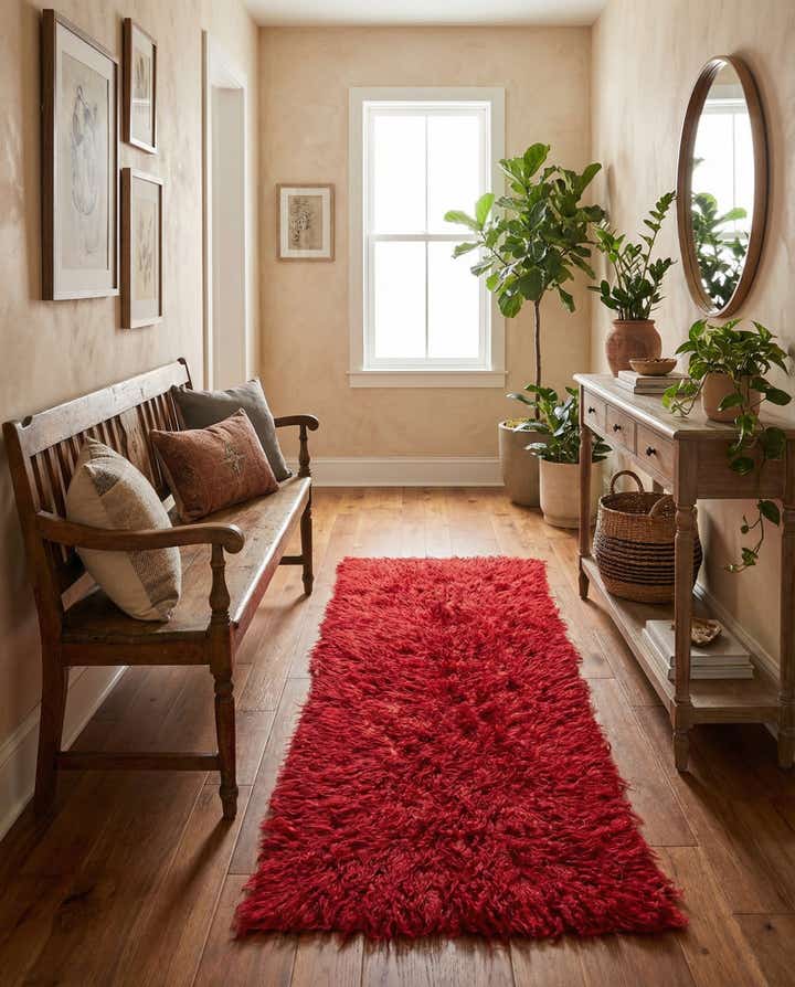 2' x 4' 3 Hand Knotted Moroccan Wool Runner Rug