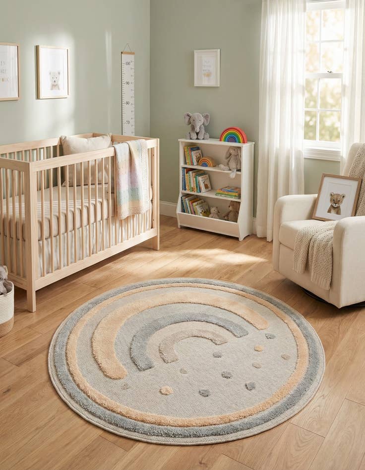 Detail image of 5' x 5' Whimsy Kids Round Rug