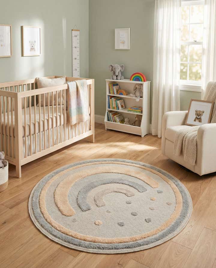 5' x 5' Whimsy Kids Round Rug