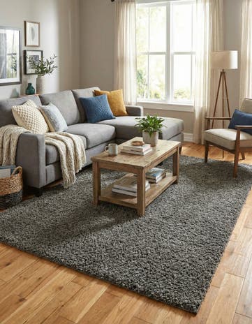 Dark Gray Everyday Shag Rug