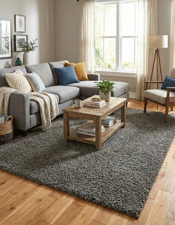 Dark Gray Everyday Shag Rug