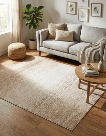 Ivory Gemstone Square Rug