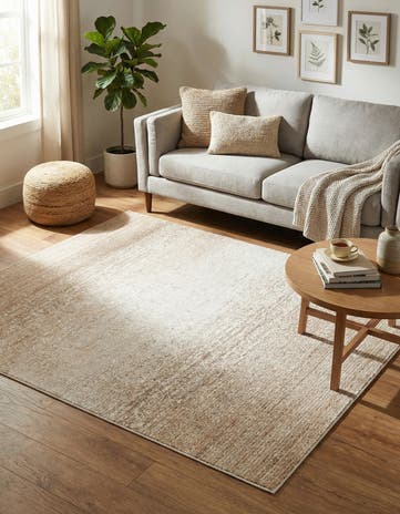 Ivory Gemstone Square Rug
