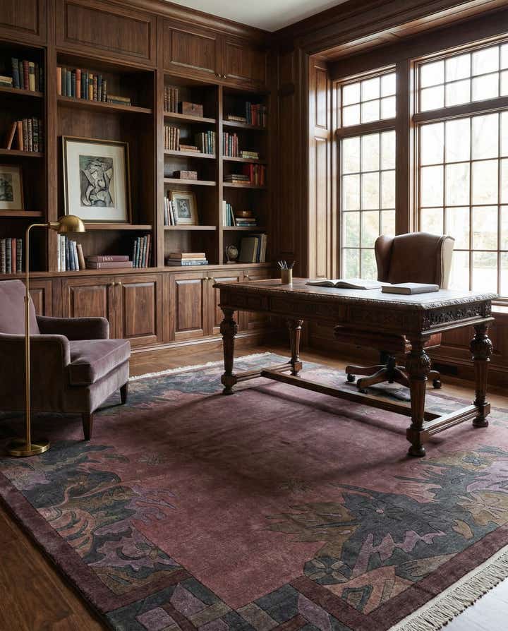 8' 2 x 8' 2 Hand Knotted Tibet Wool Square Rug