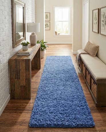  2' 7 x 16' 5 Solid Shag Runner Rug