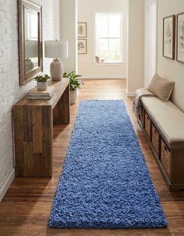 2' 7 x 16' 5 Solid Shag Runner Rug