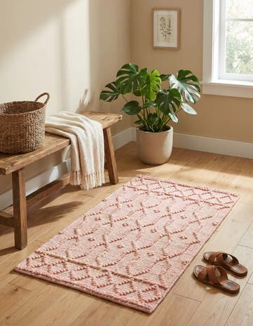 Pink Hand Woven Larsa Jute Rug