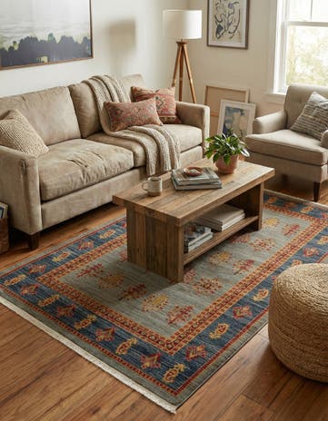 Light Blue Kashkuli Gabbeh Rug