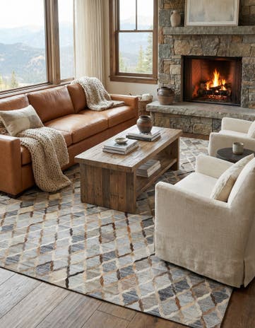 8' 1 x 9' 10 Cowhide - Patchwork Rug