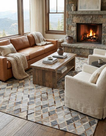 8' 1 x 9' 10 Cowhide - Patchwork Rug