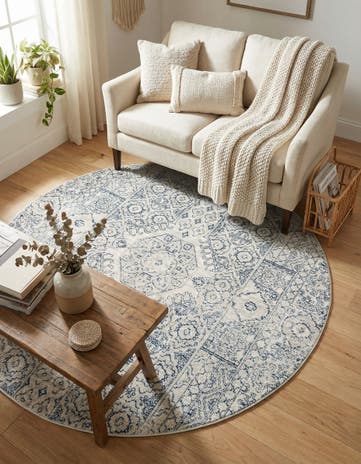 Gray Newport Round Rug