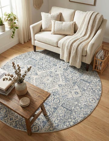 Gray Newport Round Rug