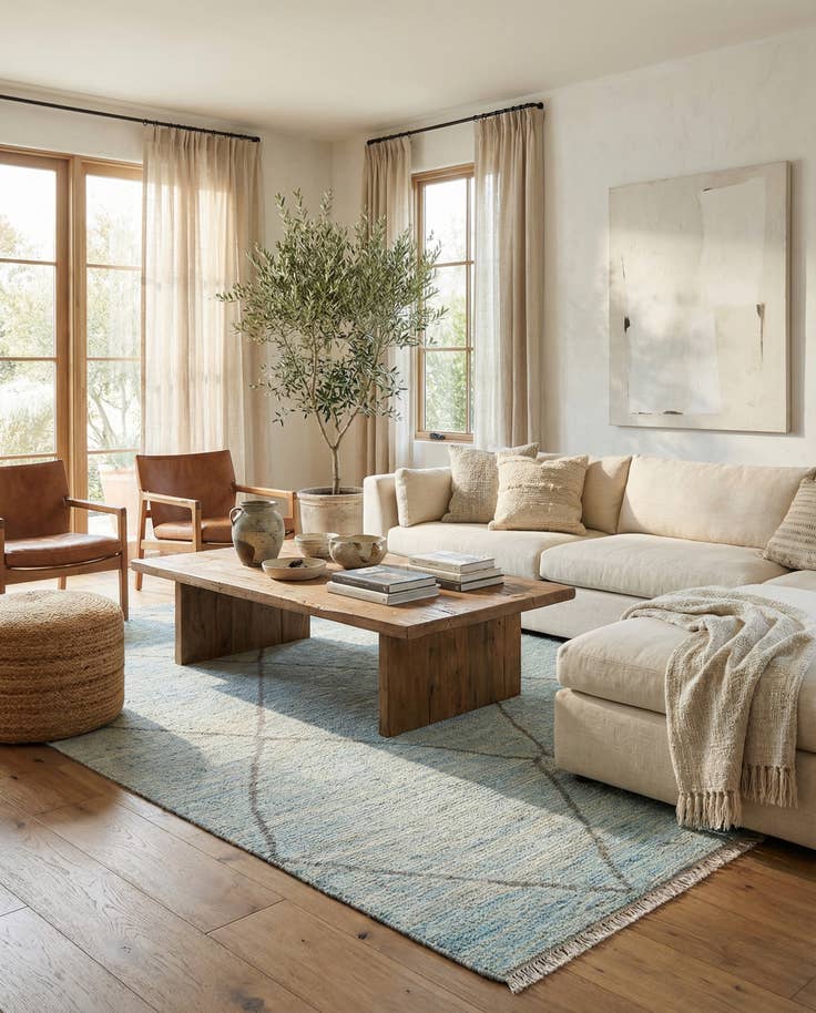 Detail image of 5' 10 x 9' 3 Hand Knotted Moroccan Wool Rug