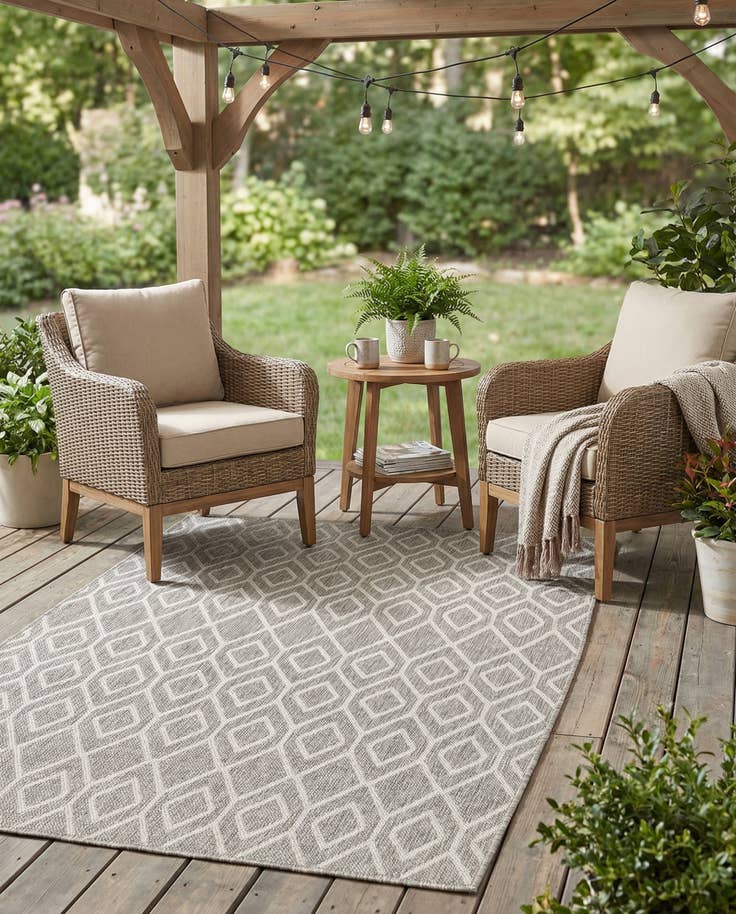 Detail image of 4' x 6' Easy-Clean Jill Zarin Turks and Caicos Indoor / Outdoor Rug
