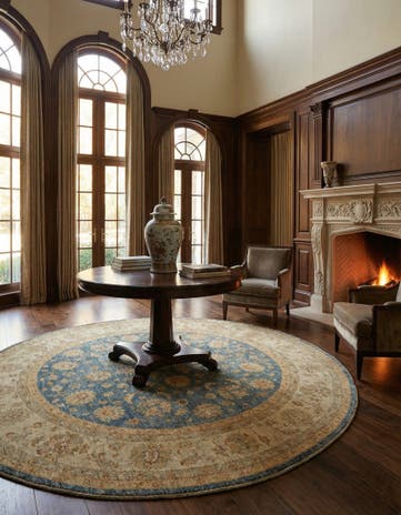 8' x 8' 2 Kaizar Wool Round Rug