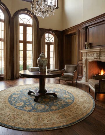 8' x 8' 2 Kaizar Wool Round Rug