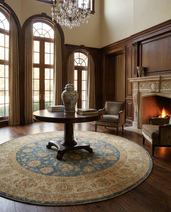 8' x 8' 2 Kaizar Wool Round Rug