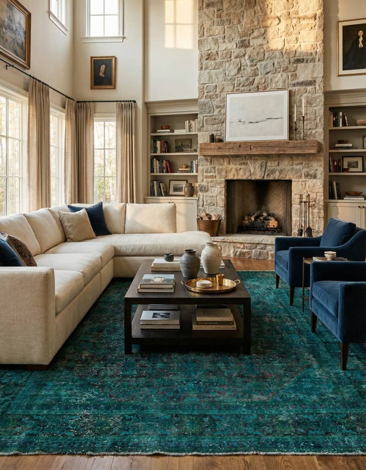 Detail image of 9' 9 x 12' 9  Hand Knotted Ultra Vintage Persian Wool Rug