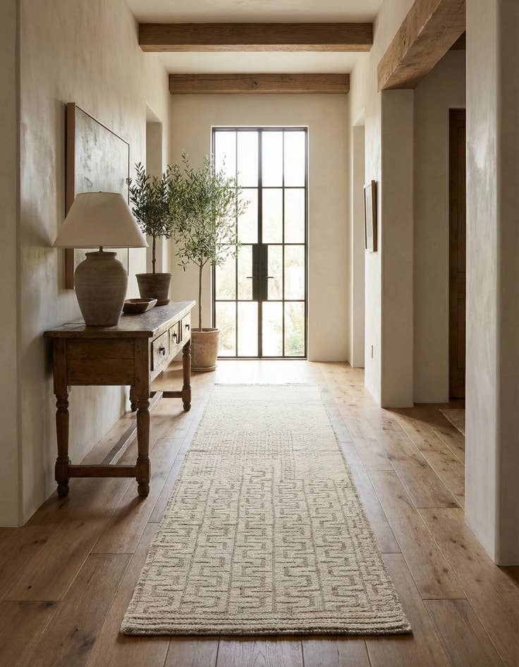 Detail image of 3' 1 x 12' 4  Hand Knotted Beni Marok Rug