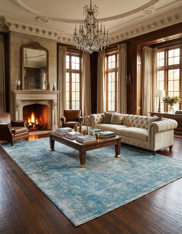 Detail image of 9' 9 x 13' 1 Vintage Royal Wool Rug