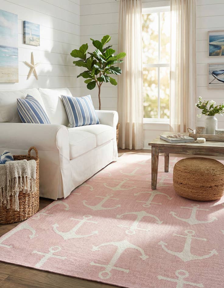 Detail image of 6' x 9'  Washable Coastal Indoor / Outdoor Rug