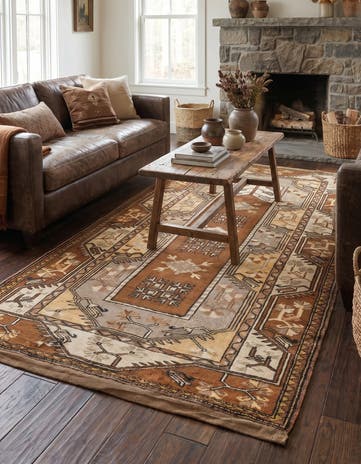 4' x 7' 6 Hand Knotted Kars Wool Rug