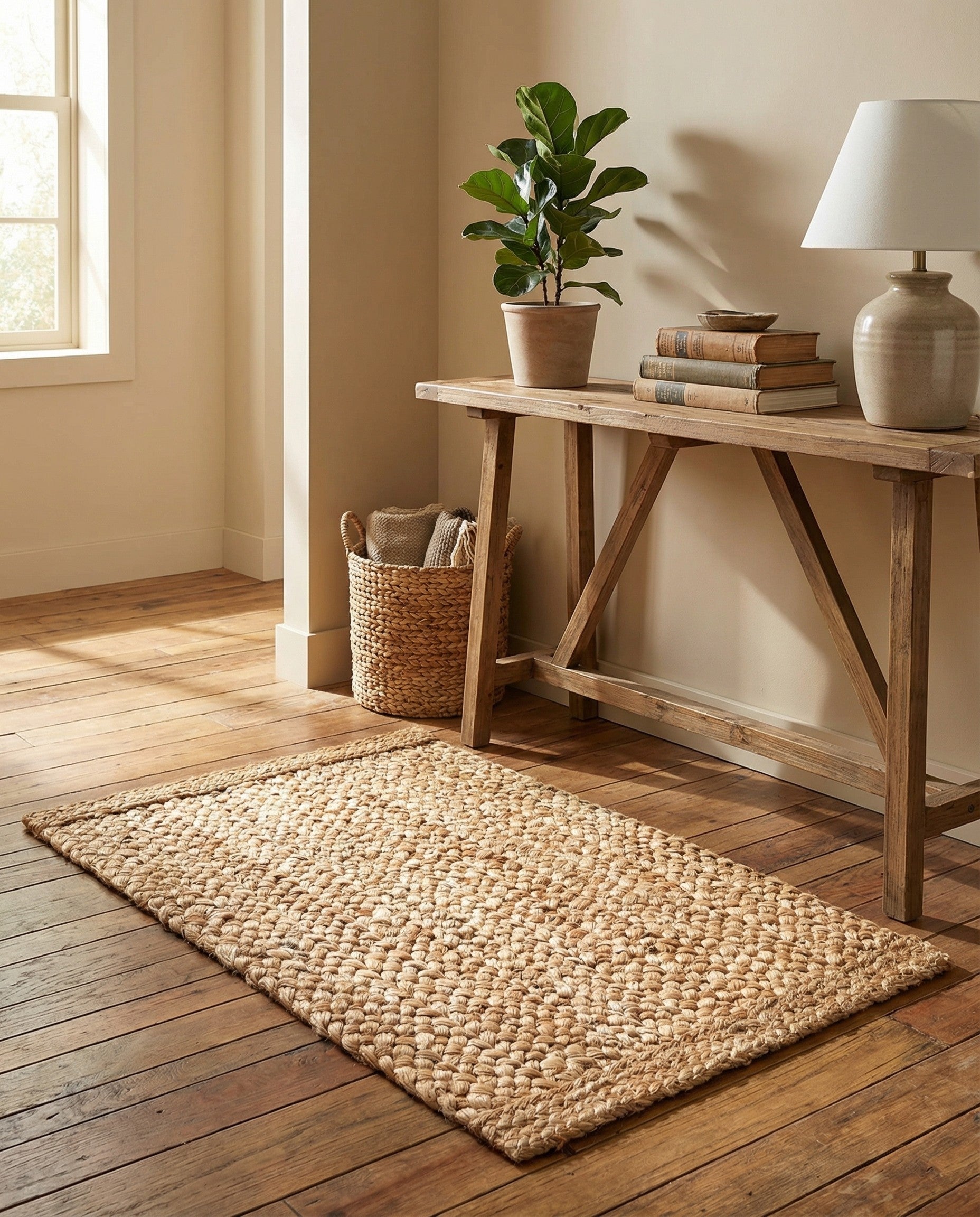  2' x 3' 1  Hand Heirloom Braided Jute Rug