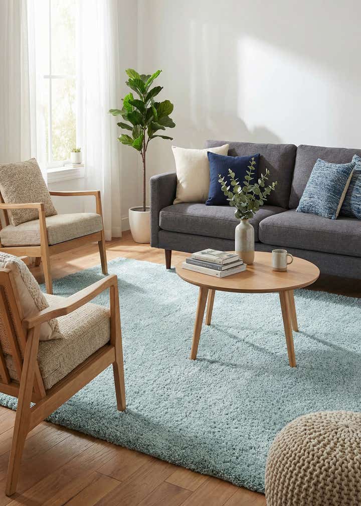 7' x 10' Soft Solid Shag Rug