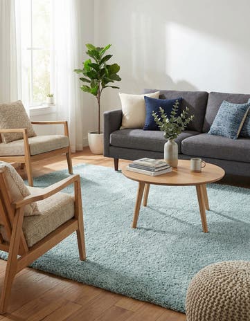 7' x 10' Soft Solid Shag Rug