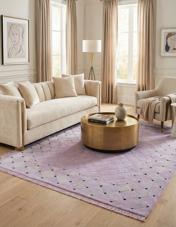 Detail image of 5' 6 x 7' 9 Hand Knotted Darya Wool Rug