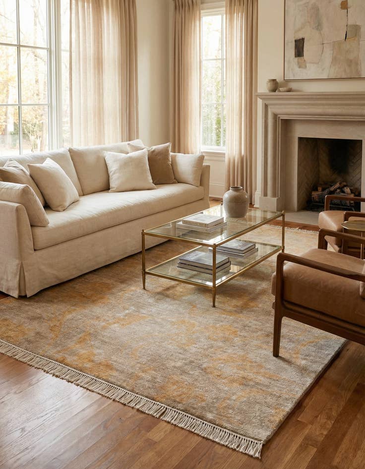 Detail image of 5' 7 x 8'  Hand Knotted Darya Wool Rug