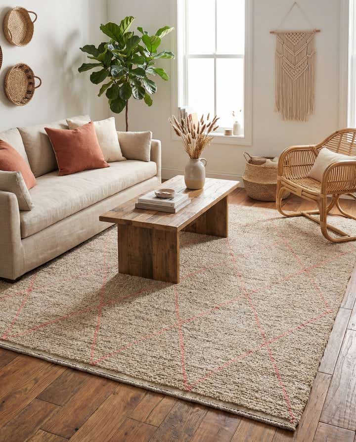 5' 9 x 7' Hand Knotted Moroccan Wool Rug