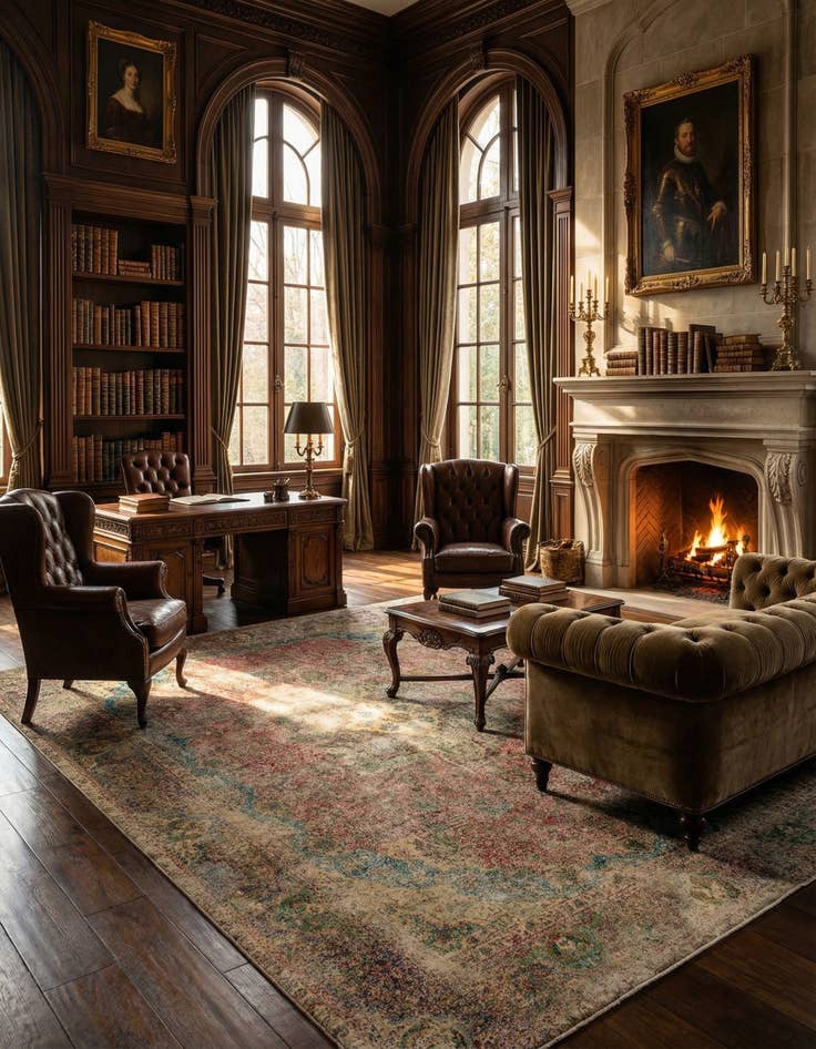 Detail image of 9' 9 x 12' 11 Vintage Royal Wool Rug