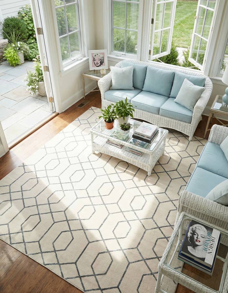 Detail image of 10' x 13'  Marilyn Monroe™ Glam Trellis Rug