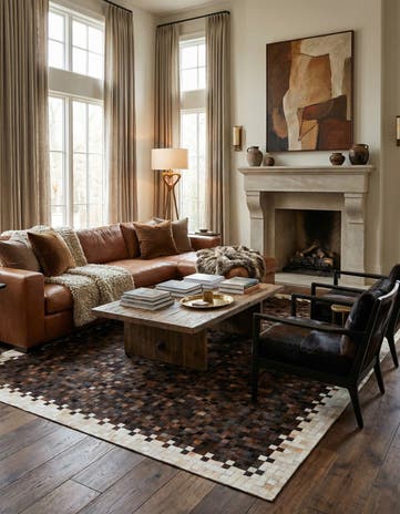 8' 2 x 10' 1 Cowhide Stocks Rug