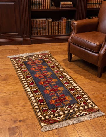 1' 9 x 4' 4 Balouch Wool Runner Rug