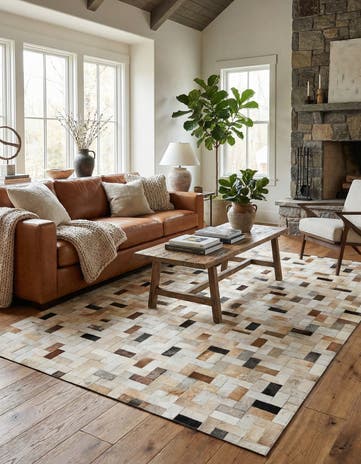 5' 1 x 7' 11 Cowhide Stocks Rug