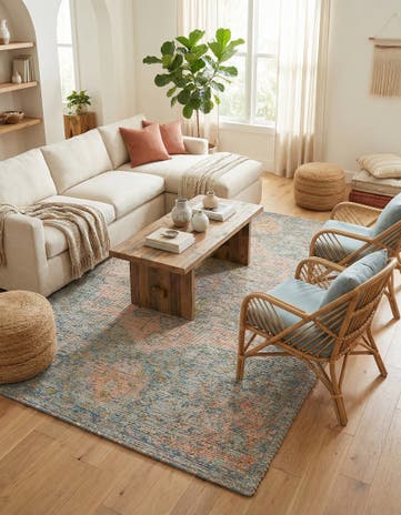 9' x 12' Hand Woven Chenille Jute Rug