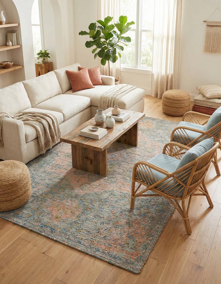 Detail image of 9' x 12'  Hand Woven Chenille Jute Rug