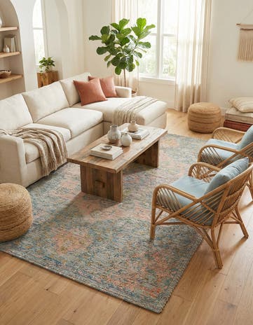 9' x 12' Hand Woven Chenille Jute Rug