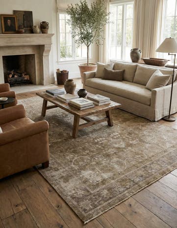 6' 6 x 9' 10 Hand Knotted Ultra Vintage Persian Wool Rug