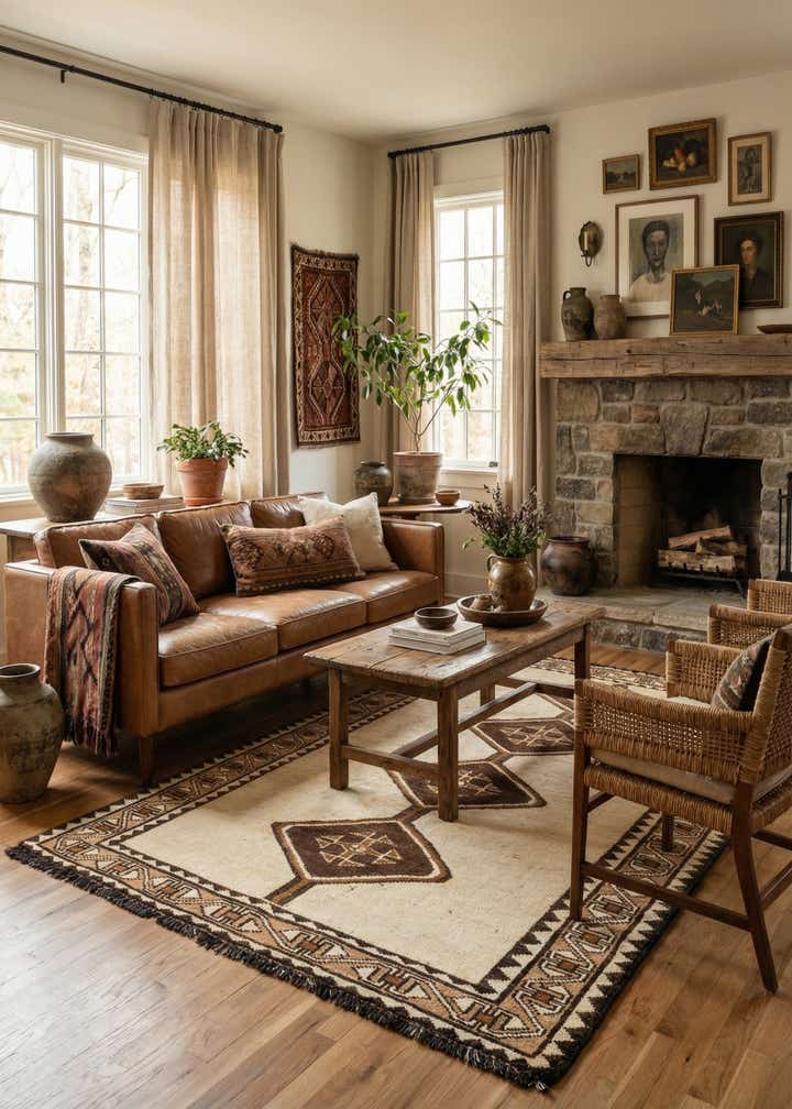 3' 5 x 6' 1 Hand Knotted Shiraz-Gabbeh Wool Rug