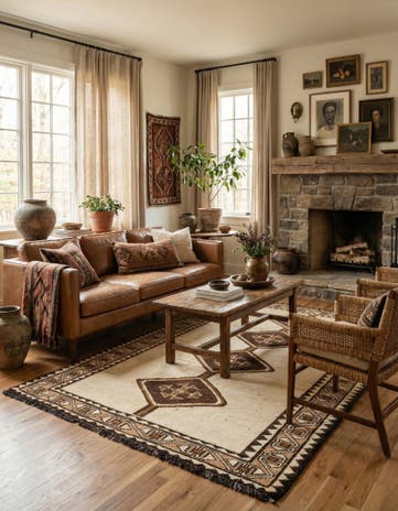 3' 5 x 6' 1 Hand Knotted Shiraz-Gabbeh Wool Rug