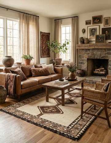 3' 5 x 6' 1 Hand Knotted Shiraz-Gabbeh Wool Rug