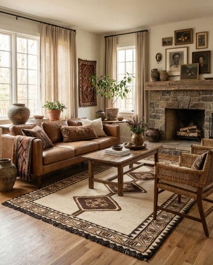 3' 5 x 6' 1 Hand Knotted Shiraz-Gabbeh Wool Rug