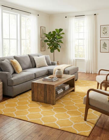 10' x 13' Lattice Frieze Rug