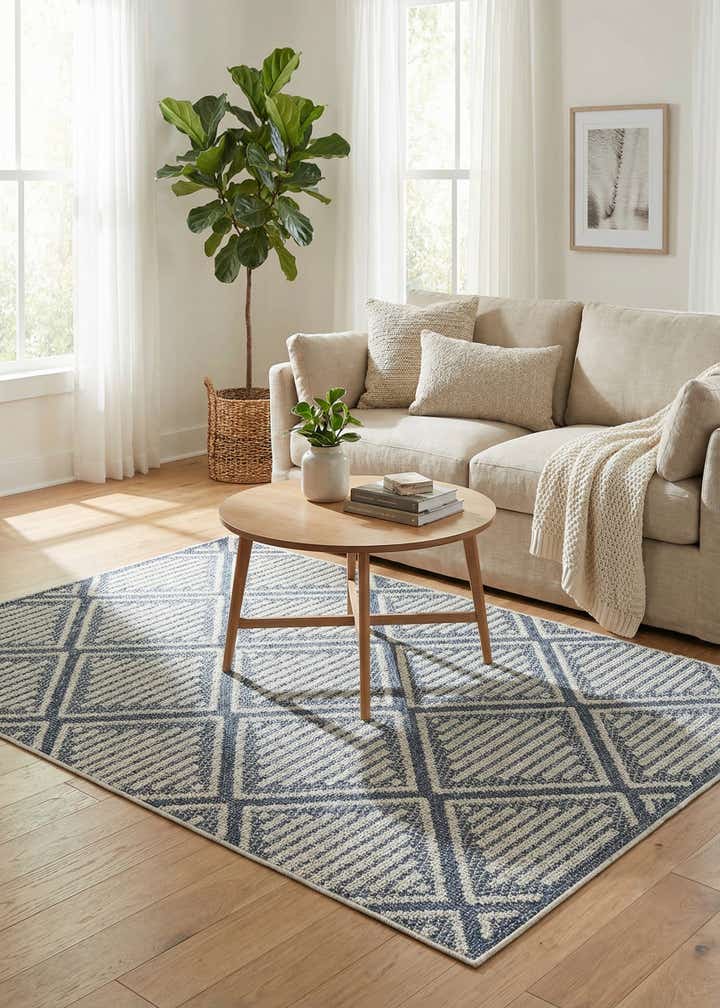 4' x 6' Easy-Clean Trellis Indoor / Outdoor Rug