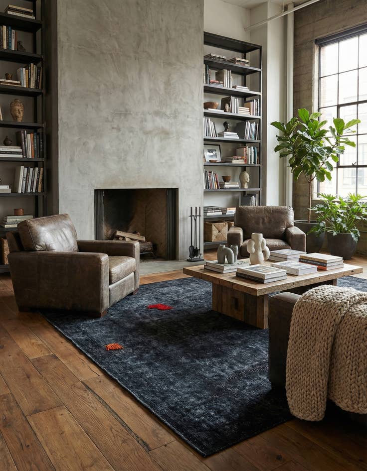 Detail image of 7' 1 x 8' 7  Hand Knotted Ultra Vintage Persian Wool Rug